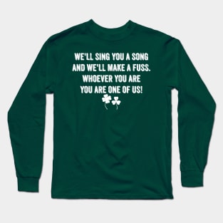 If You're Irish Come Into The Parlor Song Lyric Long Sleeve T-Shirt